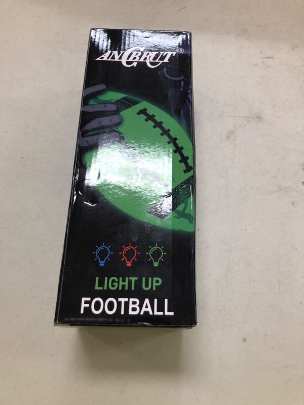 Photo 1 of ANCBRUT RGB Rechargeable Light Up Football Birthday Gift for Kids 3-15+, Glow in The Dark Football with Pump & USB Cable, Tri-Color (Red, Green, Blue), Size 6 Youth Ball, Outdoor Night Games