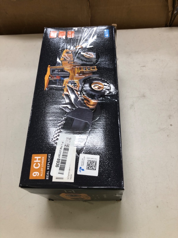 Photo 1 of 9-Channel Metal RC Wheel Loader - Remote Control Kids Construction Play Toys with Realistic Lights and Sound, 1:20 Scale, Tractor Toys for 3+ Boys, Perfect 2024 Kids Birthday Gift for Ages 3-12+