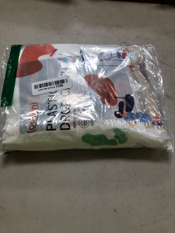 Photo 1 of 10 Piece Painter Plastic Drop Cloths Sheet,Waterproof Anti-dust Cover,9x12 Feet Disposable Tarp for Painting for Couch/Furniture Cover
