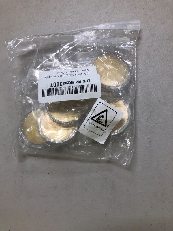 Photo 1 of 10 Pcs Blank Challenge Coins for Engraving, Aemygo 40mm Solid Brass Engraving Blanks Coin with Threaded Edged, Laser Engravable Stamping Coin for DIY Crafts, Commemorative, Collection Supplies