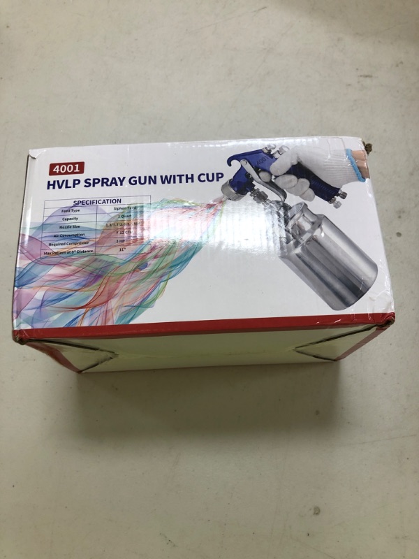 Photo 1 of B4B BANG 4 BUCK Professional HVLP Siphon Feed Spray Gun, 1000cc Capacity Cup with 1.3mm 1.7mm 2.0mm Nozzles Professional Air Spray System for Auto Paint, Primer, Clear Top Coat & Touch-Up