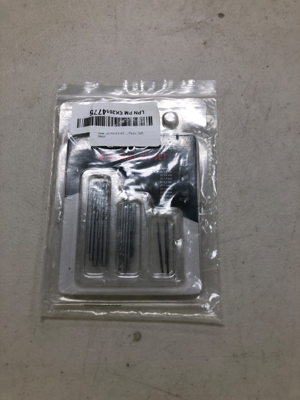 Photo 1 of 25 Pcs 0.5-3.0 mm HSS Micro Twist Drill Bit, Mini High Speed Steel Drill with Hand Pin Vise Rotary Tools for Wood, Plastic, Soft Metal