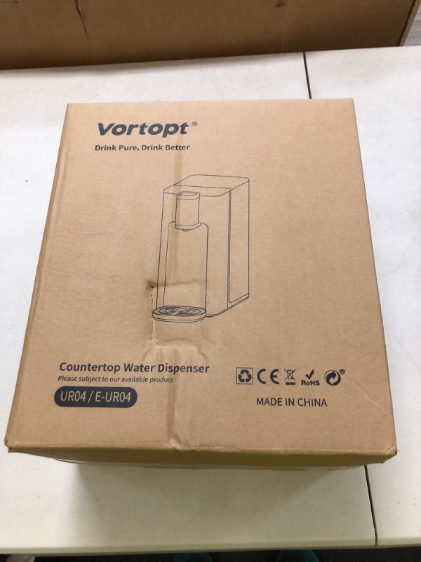 Photo 1 of Vortopt Countertop Water Dispenser, 4L Large Capacity, 5 Temperature Settings (Normal Temperature?45??60??85??95?), Activated Carbon Filter, Child Lock & Overheat Protection,UR04 Silvery