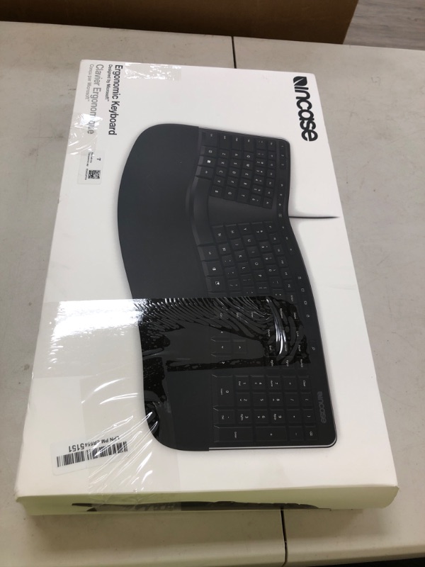 Photo 1 of Incase Ergonomic Keyboard – Designed by Microsoft – Refined Ergonomic Design, Built-in Shortcuts Keys, Layered Palm Rest for Elevated Wrist Support, Integrated Number Pad – Black