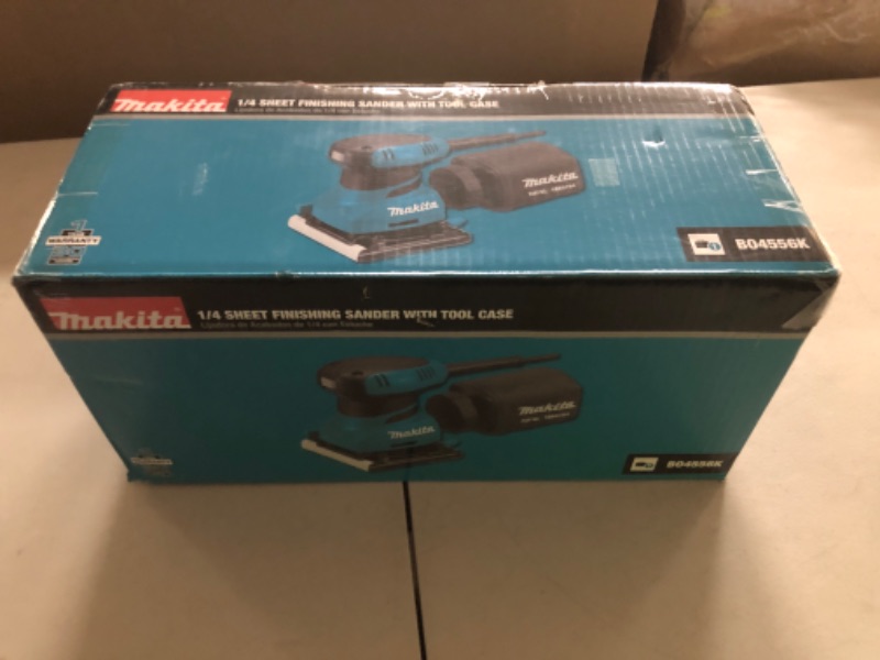 Photo 1 of Makita BO4556K 1/4 Sheet Finishing Sander, with Tool Case