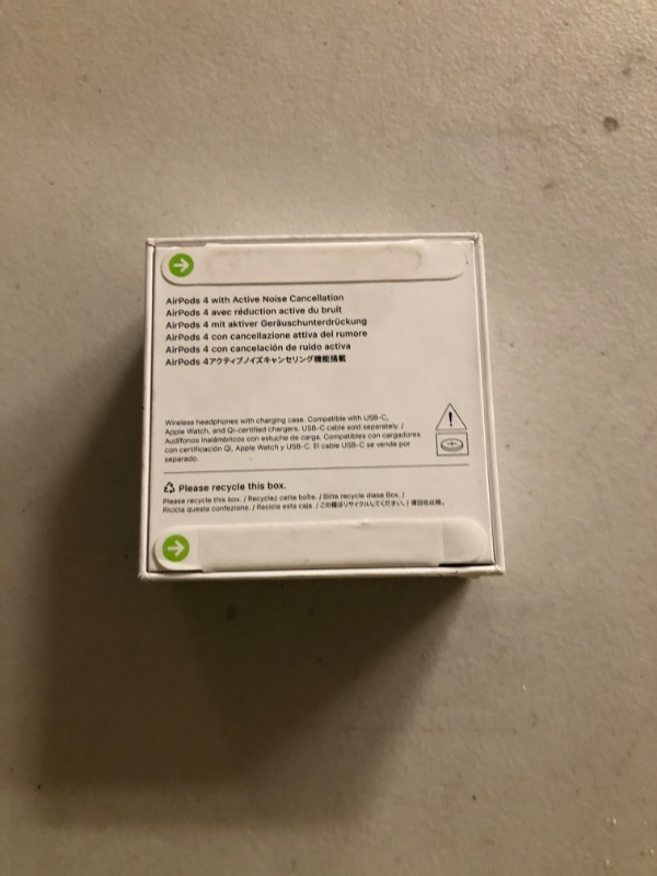 Photo 1 of Apple AirPods 4 Wireless Earbuds, Bluetooth Headphones, with Active Noise Cancellation, Adaptive Audio, Transparency Mode, Personalized Spatial Audio, USB-C Charging Case, Wireless Charging, H2 Chip