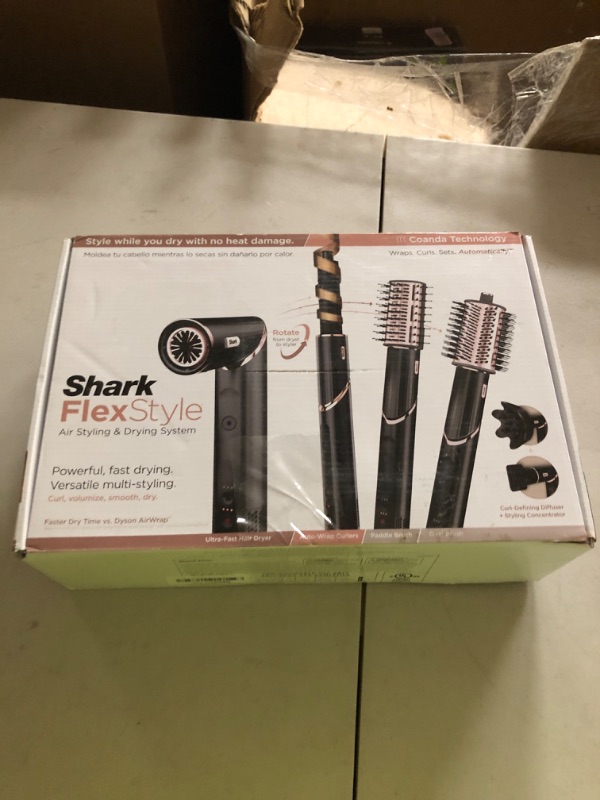 Photo 1 of Shark Hair Dryer | FlexStyle Hair Styling System | Portable & Powerful Blow Dryer Brush | Hair Curler & Volumizer | 6 Styling Tools Included | Best for All Hair Types | Black | HD440BK