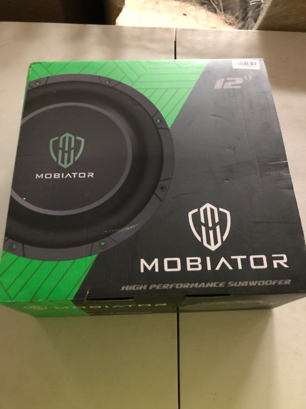 Photo 1 of mobiator DS-12 D2 Shallow Mount Car Subwoofer 12'' 1400W Max Power Dual 2 Ohm High Performance Subwoofer, Black, MB-DS122 (12'' Dual 2 Ohm)