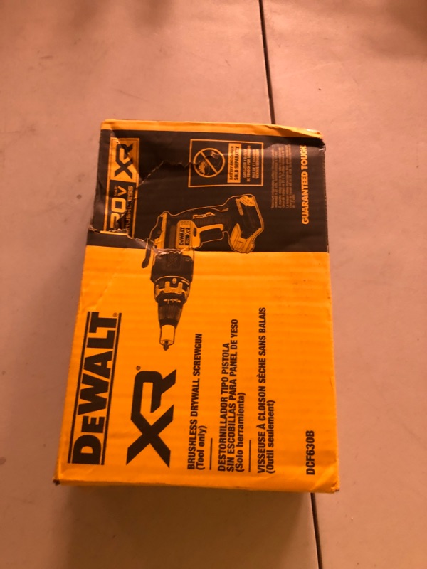 Photo 1 of DEWALT 20V Max Drywall Screwgun, Tool Only (DCF630B)