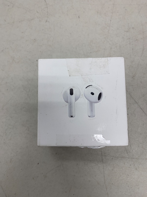 Photo 1 of Apple AirPods 4 Wireless Earbuds, Bluetooth Headphones, Personalized Spatial Audio, Sweat and Water Resistant, USB-C Charging Case, H2 Chip, Up to 30 Hours of Battery Life, Effortless Setup for iPhone