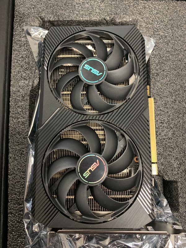 Photo 1 of ASUS Dual NVIDIA GeForce RTX 3060 V2 OC Edition 12GB GDDR6 Gaming Graphics Card (PCIe 4.0, 12GB GDDR6 Memory, HDMI 2.1, DisplayPort 1.4a, 2-Slot, Axial-tech Fan Design, 0dB Technology)