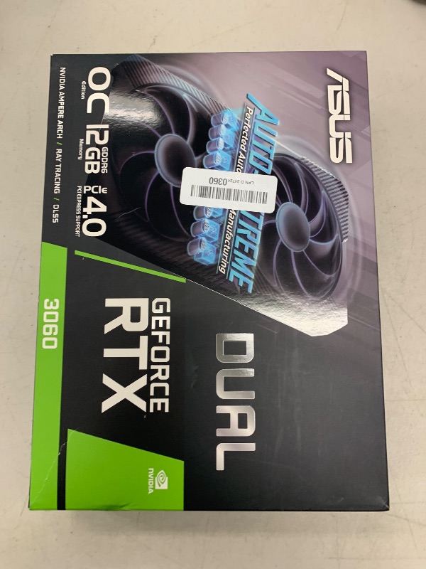 Photo 1 of ASUS Dual NVIDIA GeForce RTX 3060 V2 OC Edition 12GB GDDR6 Gaming Graphics Card (PCIe 4.0, 12GB GDDR6 Memory, HDMI 2.1, DisplayPort 1.4a, 2-Slot, Axial-tech Fan Design, 0dB Technology)