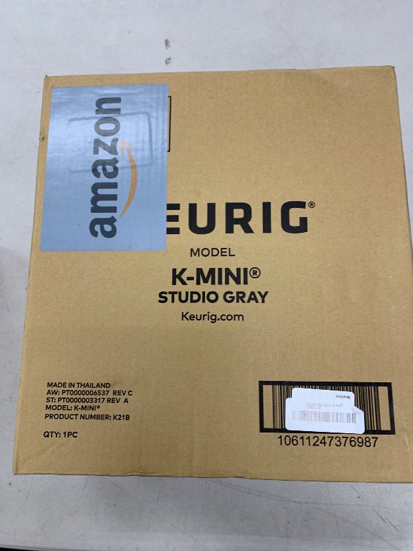 Photo 1 of Keurig K-Mini Single Serve K-Cup Pod Coffee Maker, 6 to 12oz Brew size, with Cord Storage, Perfect for Small Spaces, Studio Gray