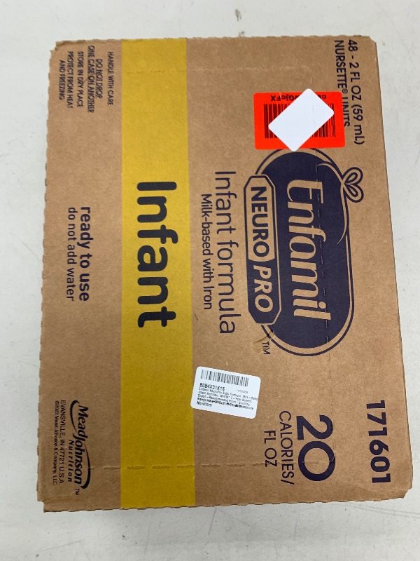 Photo 1 of Enfamil NeuroPro Baby Formula, Milk-Based Infant Nutrition, MFGM* 5-Year Benefit, Expert-Recommended Brain-Building Omega-3 DHA, Exclusive HuMO6 Immune Blend, Non-GMO, 2 ?Fl Oz, 48 Count