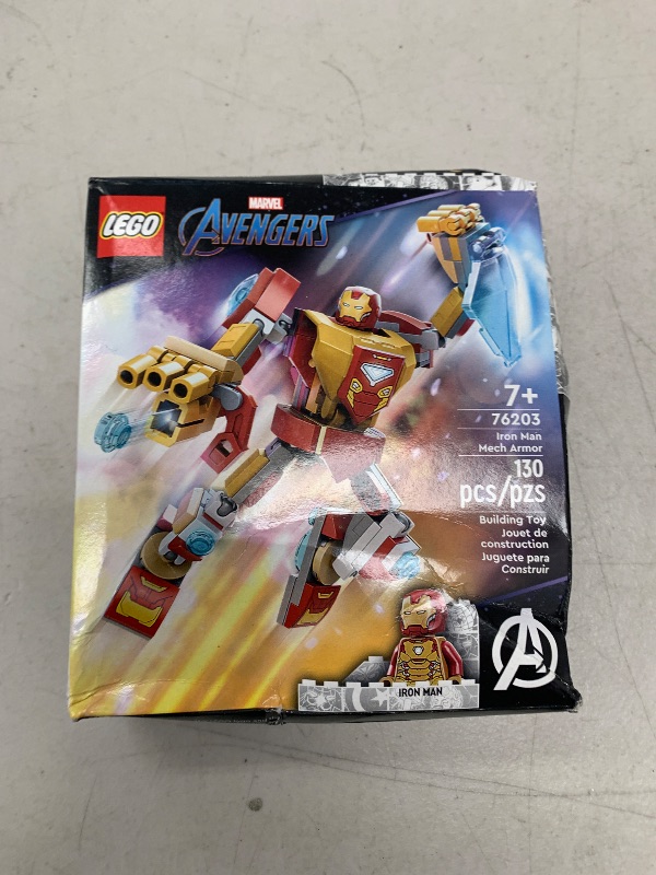 Photo 1 of LEGO Marvel Iron Man Mech Armor 76203 Building Kit; Collectible Mech and Minifigure for Iron Man Fans Aged 7+ (130 Pieces)