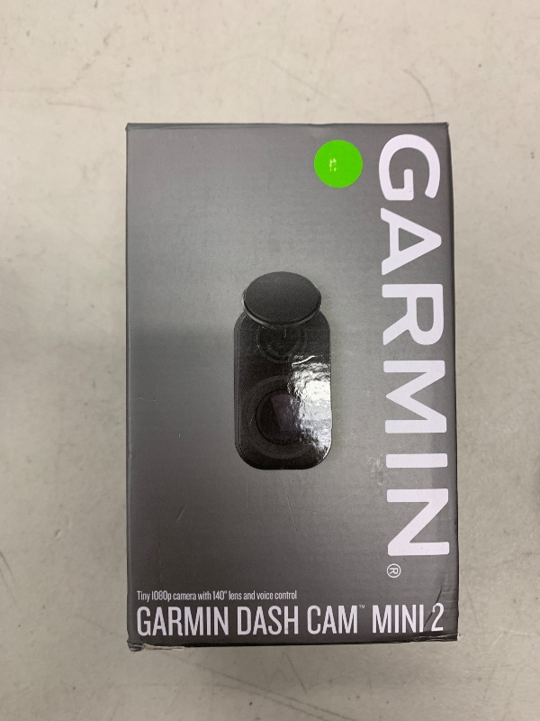Photo 1 of Garmin Dash Cam Mini 2, Tiny Size, 1080p and 140-degree FOV, Monitor Your Vehicle While Away w/ New Connected Features, Voice Control (Renewed)