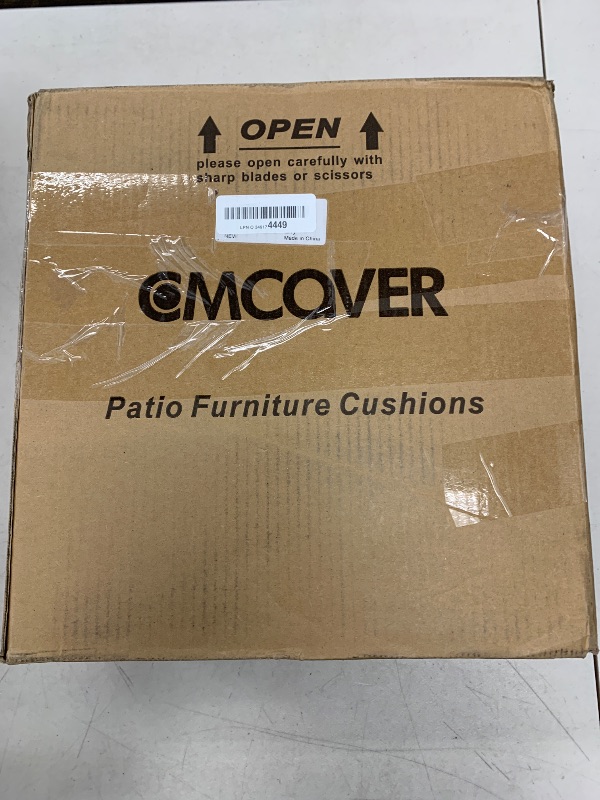 Photo 1 of Comcaver Outdoor Chair Cushions 24x24 Inch, Waterproof Fade Resistant Deep Seat and Backrest Cushion Set for Patio Furniture, Navy, 1 Set