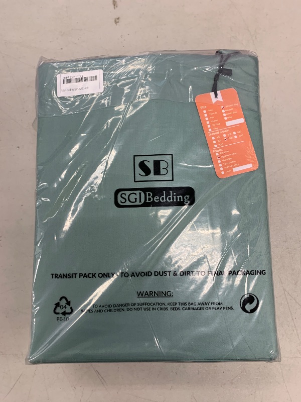 Photo 1 of SGI 1000 Thread Count Egyptian Cotton California King Sheet Set – Ultra Soft, Deep Pocket 15” Fitted, Breathable & Hotel-Quality,Luxury 4-Piece Premium Bedding Set,Durable Comfort – Aqua Green