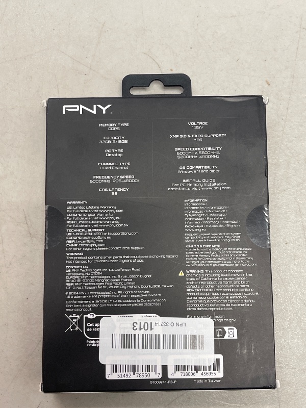 Photo 1 of PNY XLR8 Gaming Epic-X RGB™ 32GB (2x16GB) DDR5 RAM 6000MHz CL36 1.35V (XMP/Expo Compatible) Desktop Memory Kit