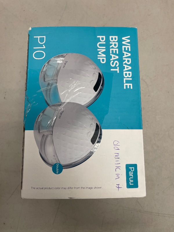 Photo 1 of Paruu P10 Hands Free Breast Pump Wearable, 338mmHg Strong Suction, Low Noise, 4 Modes & 9 Levels, Electric Breast Pump Portable, Smart Display, 19/21/24/28mm Insert/Flange, 2 Pack (White)