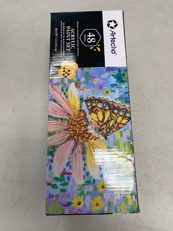 Photo 1 of Artecho Acrylic Paint Set 48 Colors 36ml Art Craft Paint, Acrylic Paint Sets for Adults and Beginners, Art Supplies Painting Kit for Canvas, Wood, Rocks, Fabric, Glass