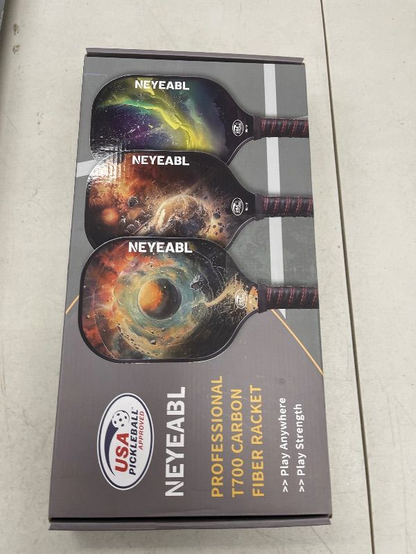 Photo 1 of NEYEABL NL-3 T700 Carbon Fiber Pickleball Paddle USAPA Approved Ultra-Light 8.04oz with Honeycomb Core & Premium Grip Indoor/Outdoor Play (Ages 16-80)