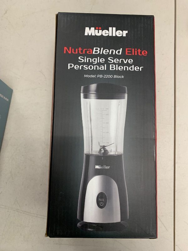 Photo 1 of Mueller NutraBlend Elite Single Serve Personal Blender & Food Processor NEW U55A
