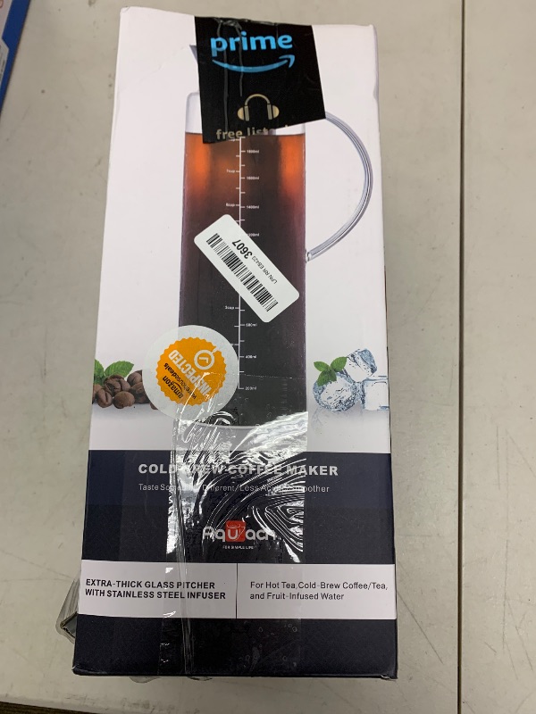 Photo 1 of Aquach 68 Oz Cold Brew Coffee & Iced Tea Maker – Airtight Lid for Freshness Up to 2 Weeks, Dishwasher Safe