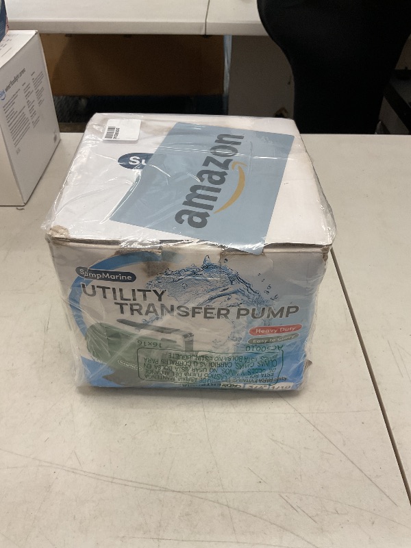Photo 1 of SumpMarine Water Transfer Pump, 115V 330 Gallon Per Hour - Portable Electric Pump with 6' Hose Kit, Remove Water From Pools, Rain Barrel, Aquariums