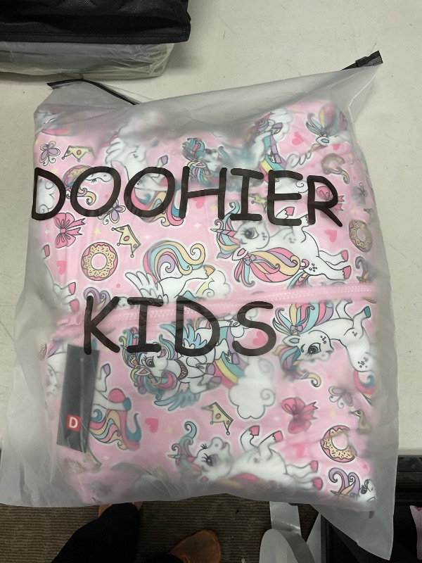 Photo 1 of Girls' Winter Jacket Toddler Hooded Various Cute Prints Baby Girls' Outerwear Skiing Jackets Snow Suits (US, Age, 4 Years, Unicorn Pink)