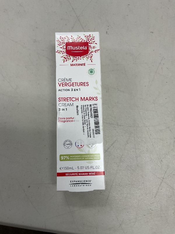 Photo 1 of Mustela Maternity Stretch Marks Cream for Pregnancy - with 97% Natural Ingredients and Avocado Peptides - Fragrance Free - EWG Verified - 5.07 Fl Oz