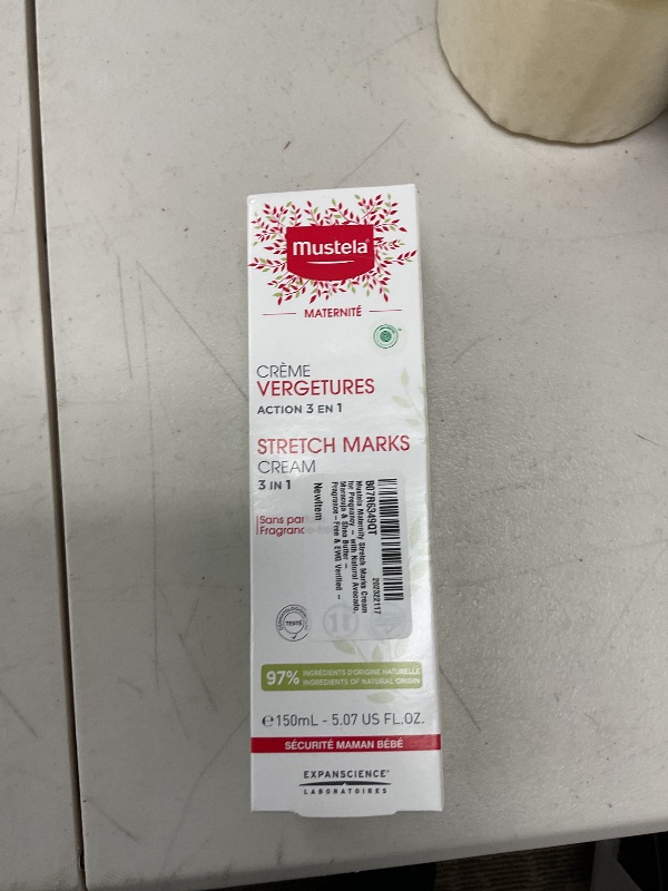 Photo 1 of Mustela Maternity Stretch Marks Cream for Pregnancy - with 97% Natural Ingredients and Avocado Peptides - Fragrance Free - EWG Verified - 5.07 Fl Oz