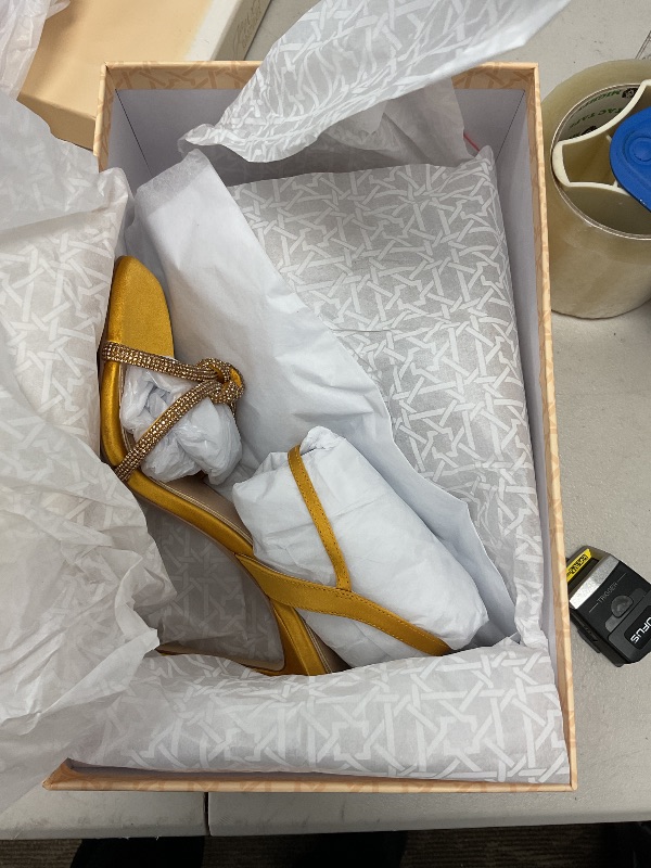 Photo 1 of Jewel Badgley Mischka Madison Stiletto Sandals with Rhinestone Knot Detail