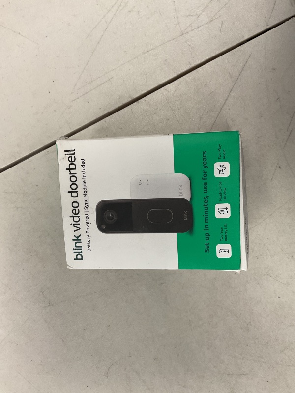 Photo 1 of Blink Video Doorbell (newest model) – Head-to-toe HD view, two-year battery life, and simple setup. Sync Module Core included – System (Black)