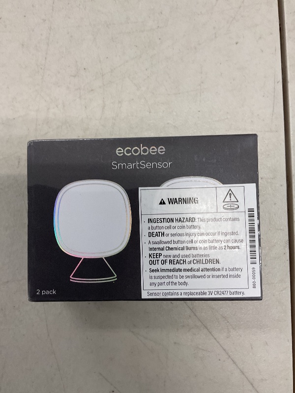 Photo 1 of ecobee Smart Sensor 2 Pack - Comfort, Security, Energy Savings - Smart Home - Compatible with ecobee Smart Thermostats for Home
