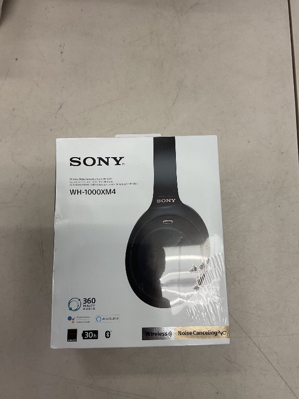 Photo 1 of Sony WH-1000XM4 Wireless Premium Noise Canceling Overhead Headphones with Mic for Phone-Call and Alexa Voice Control, Black WH1000XM4