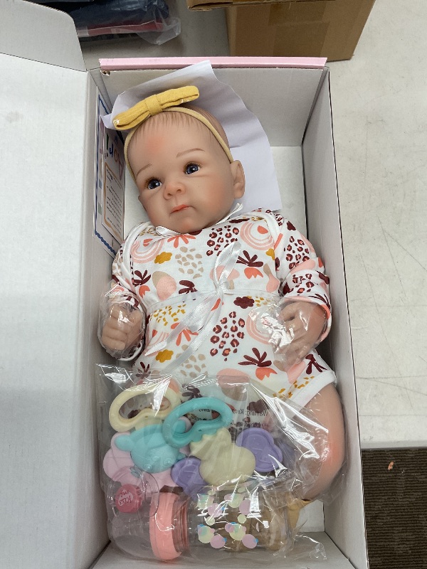 Photo 1 of Aori Reborn Baby Dolls Girl Lifelike - 20-Inch Realistic Newborn Baby Doll, Great Gift Set for Kids, Parents-to-be, Grandparents