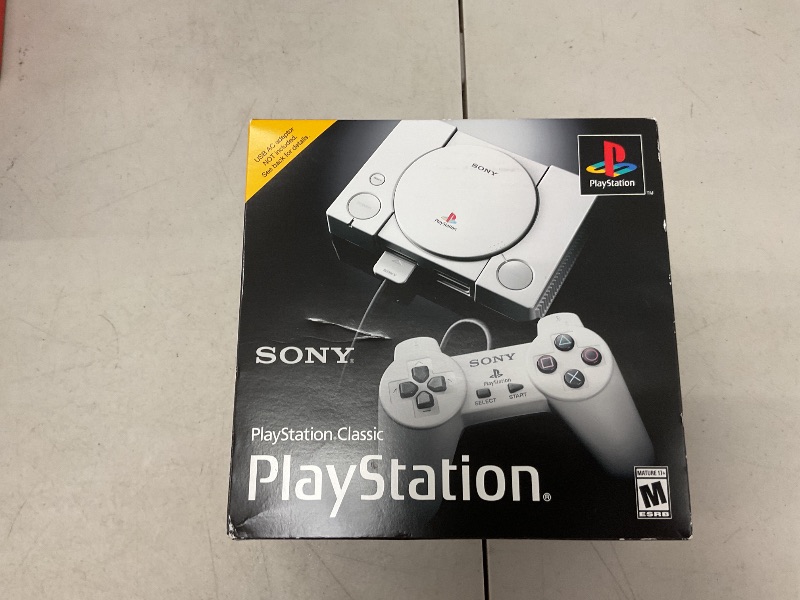 Photo 1 of Sony Playstation Classic Console with 20 Playstation Games Pre-Installed Holiday Bundle, Includes Final Fantasy VII, Grand Theft Auto, Resident Evil Director's Cut and More