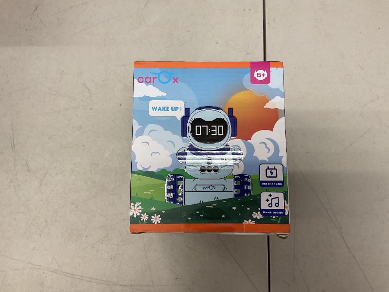 Photo 1 of Interactive Robot Alarm Clock and Remote Control Car for Kids - Educational Toy with Gesture Sensing, Dance Moves, LED Emoji Eyes, Walkie-Talkie Function, and Sound Wake-Up for Birthdays