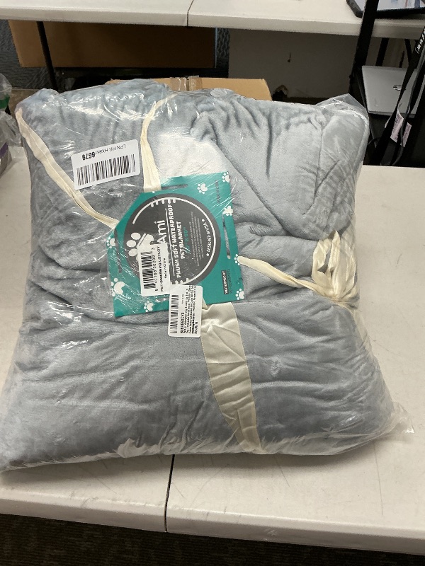 Photo 1 of PetAmi Waterproof Dog Blanket for Queen Bed Large XL Dog Throw for Couch Cover Leakproof Furniture Protection, Sherpa Fleece, Reversible Soft Washable 90x90 Light Gray