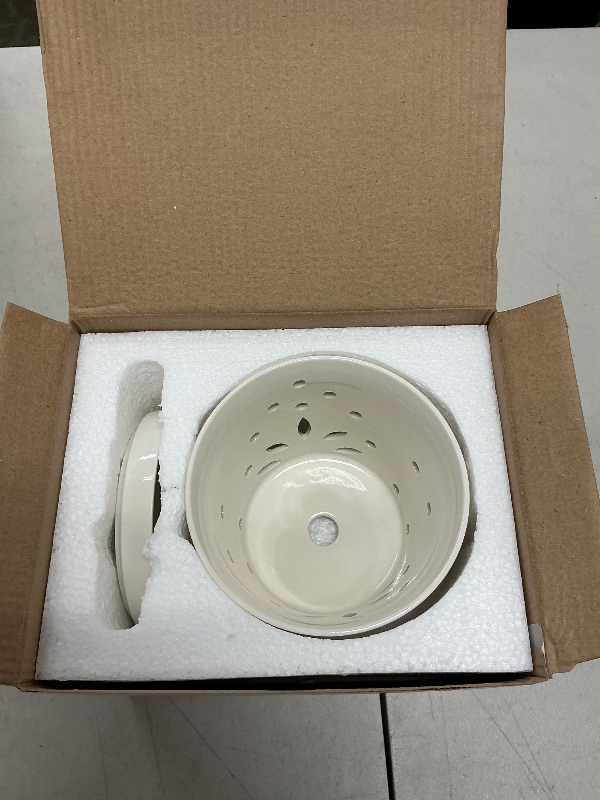 Photo 1 of Atri Ceramic Orchid Pots with Holes–5.25in Modern Porcelain Indoor Orchid Planter–Drainage Hole–Small Orchid Pot for Repotting–White Orchid Pot with Holes