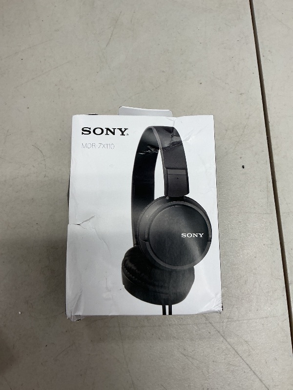 Photo 1 of Sony ZX Series Wired On-Ear Headphones, Black MDR-ZX110