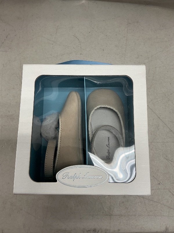 Photo 1 of Ralph Lauren Layette Baby AMILE Crib Shoe, Cream, 3 US Unisex Infant