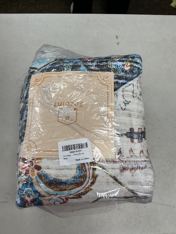 Photo 1 of 5x7 Rugs for Living Room Washable Area Rugs Non Slip Rubber Backing Large Vintage Area Rug Stain Resistant Kitchen Indoor Home Decor Rug Carpet Floor Mat Bedroom Dining Room