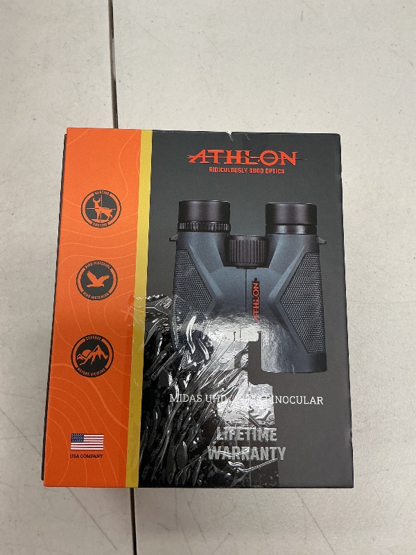 Photo 1 of Athlon Optics 8x42 Midas UHD Gray Binoculars with ED Glass for Adults and Kids, High-Powered Binoculars for Hunting, Birdwatching, and More