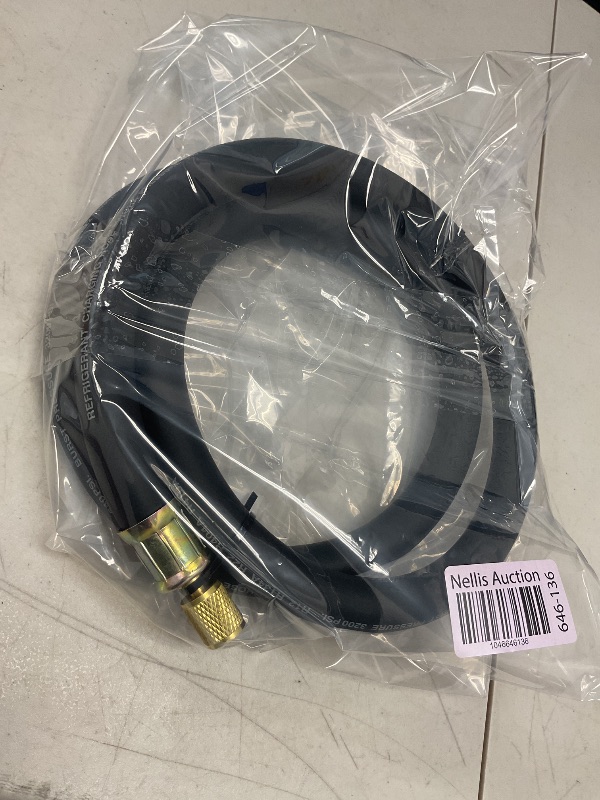 Photo 1 of Boltigen 1/2'' ID Vacuum Refrigerant Hose, High Flow Black HVAC Vacuum Pump Hose with 3/8 to 1/4 Flare Fitting, 6 Feet Vacuum Certified Refrigerant Hose for AC/Refrigeration System