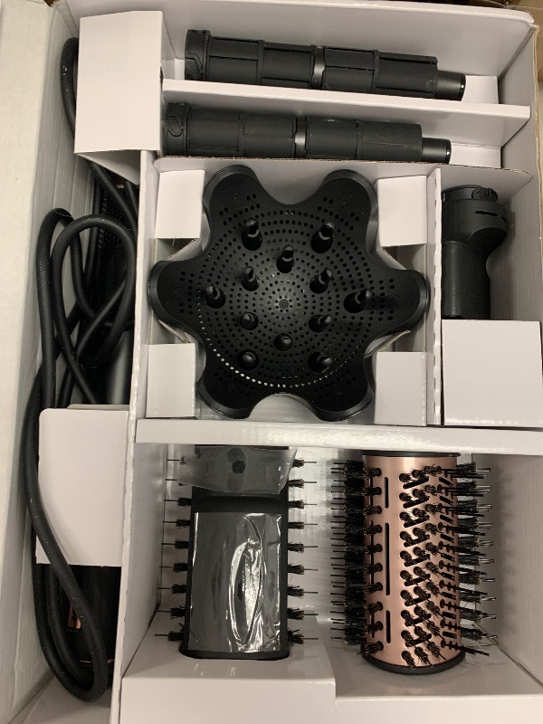 Photo 1 of Shark Hair Dryer | FlexStyle Hair Styling System | Portable & Powerful Blow Dryer Brush | Hair Curler & Volumizer | 6 Styling Tools Included | Best for All Hair Types | Black | HD440BK