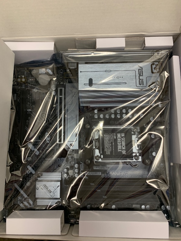 Photo 1 of ASUS Prime B850M-A WiFi-CSM AMD AM5 B850 mATX Motherboard, DDR5, PCIe 5.0 Ready, 3X M.2, Wi-Fi 6E, 2.5Gb LAN, DisplayPort, HDMI™, USB Type-C®, ASUS Control Center Express Remote IT Management