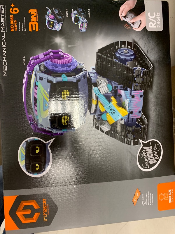 Photo 1 of 3 in 1 STEM Robotics Toy Building Blocks Set, Programmable APP Remote Control Robot/Car Robot Coding Kit, STEM Project Education Birthday Gift for Boys and Girls Ages 8-12 (433 Pieces)
