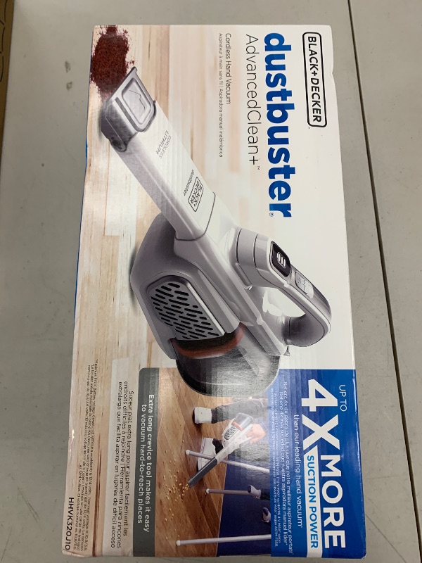 Photo 1 of BLACK+DECKER Dustbuster Handheld Vacuum, Cordless, AdvancedClean+, White (HHVK320J10)